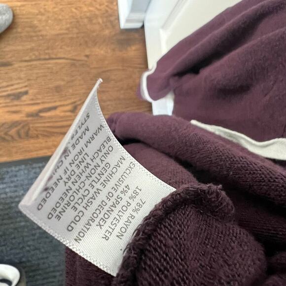 Market & Spruce Kallon Brushed Knit Hoodie Purple Pullover - Small - Picture 9 of 9